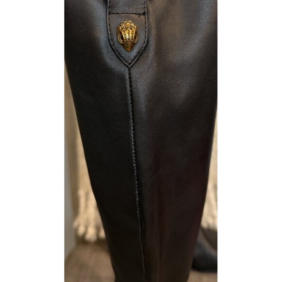 Kurt Geiger Size 9.5 heel boot women's black leather Elmer knee High eagle 40.5 - Picture 5 of 16